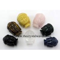 Mix Assorted Gemstones Buddha Head
